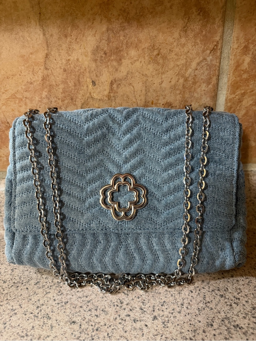 NWOT!! Maje Cloverbloom Denim Handbag